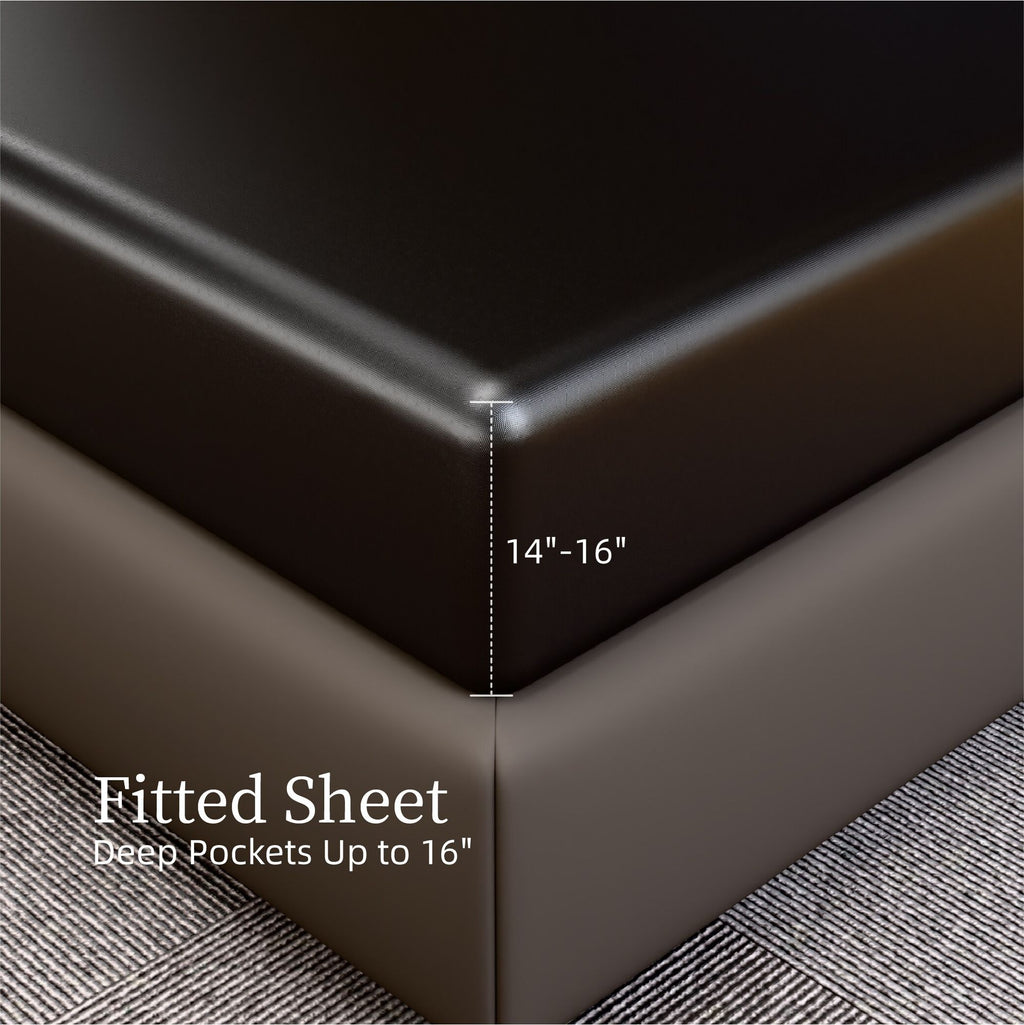 Luxurious Satin Bed Sheet Set – Full Size, 4-Piece with Deep Pockets
