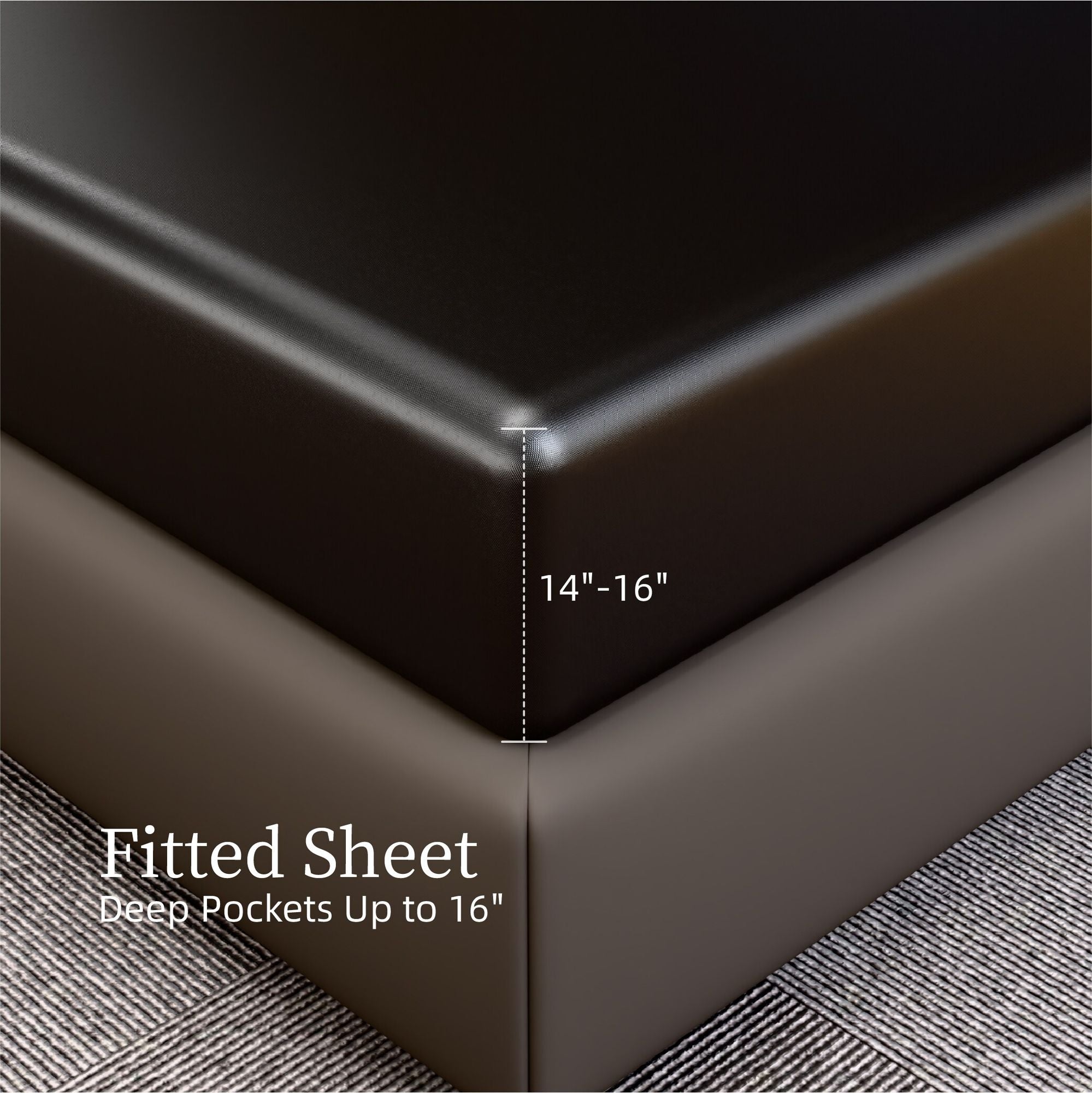 Luxurious Satin Bed Sheet Set – Full Size, 4-Piece with Deep Pockets