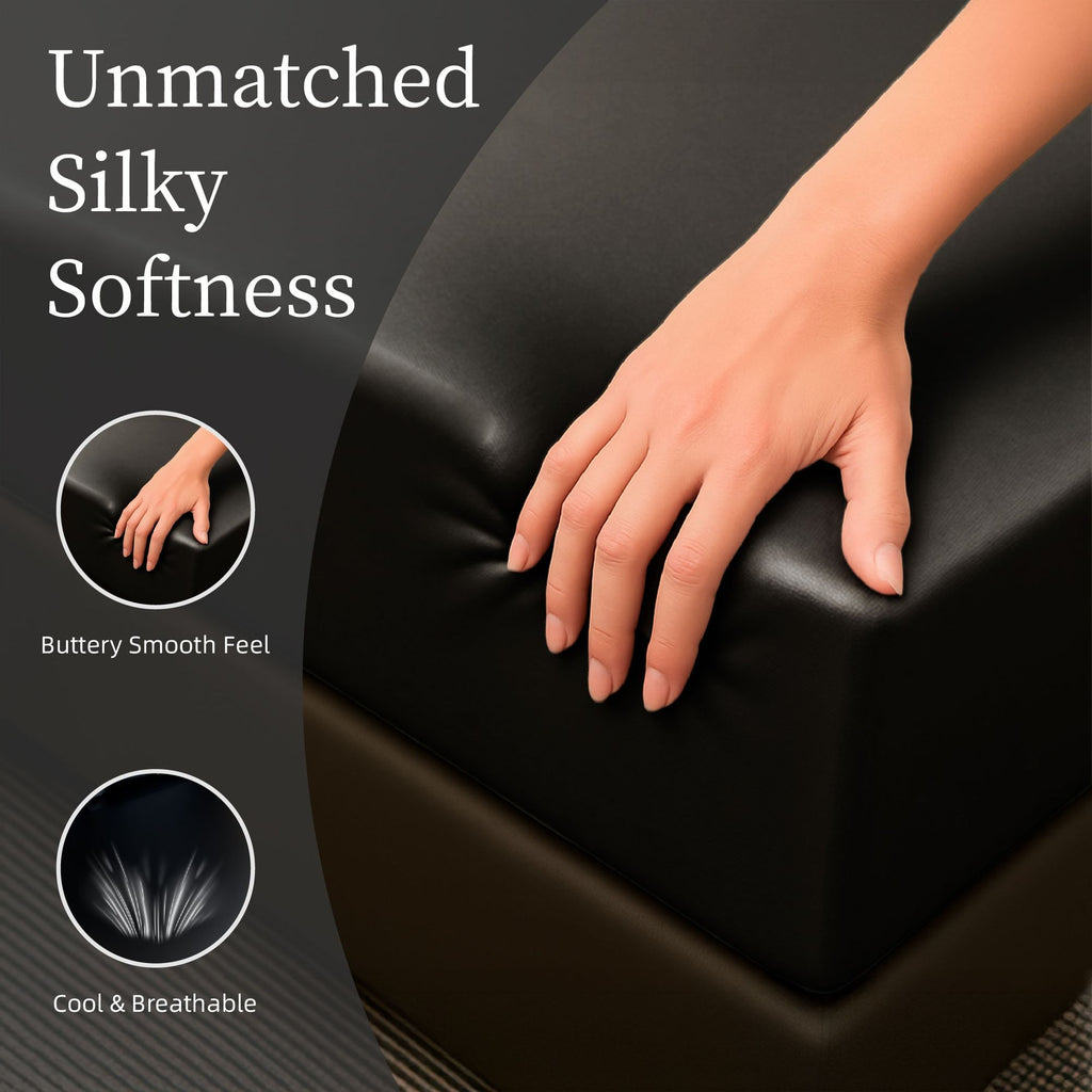 Luxurious Satin Bed Sheet Set – Full Size, 4-Piece with Deep Pockets