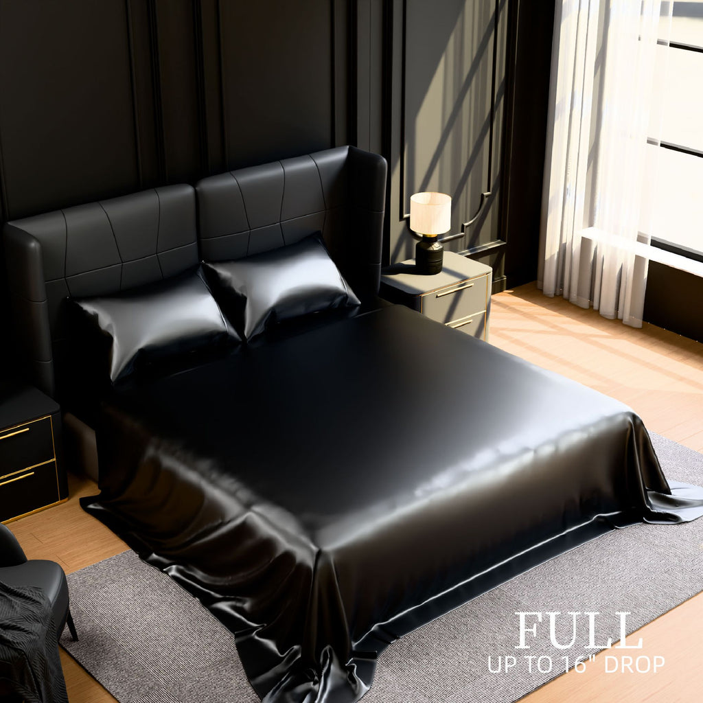Luxurious Satin Bed Sheet Set – Full Size, 4-Piece with Deep Pockets