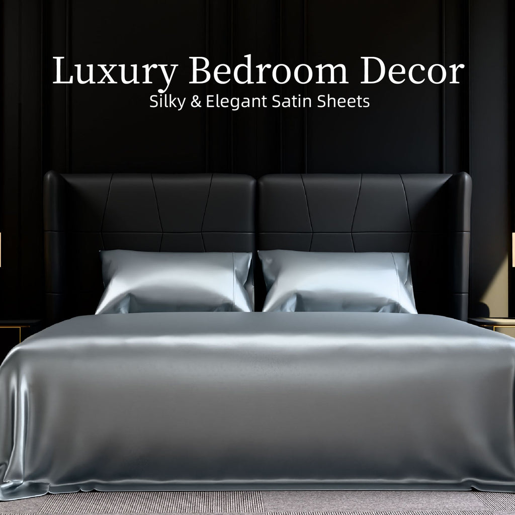 Luxurious Satin King Sheet Set with 15- Deep Pocket