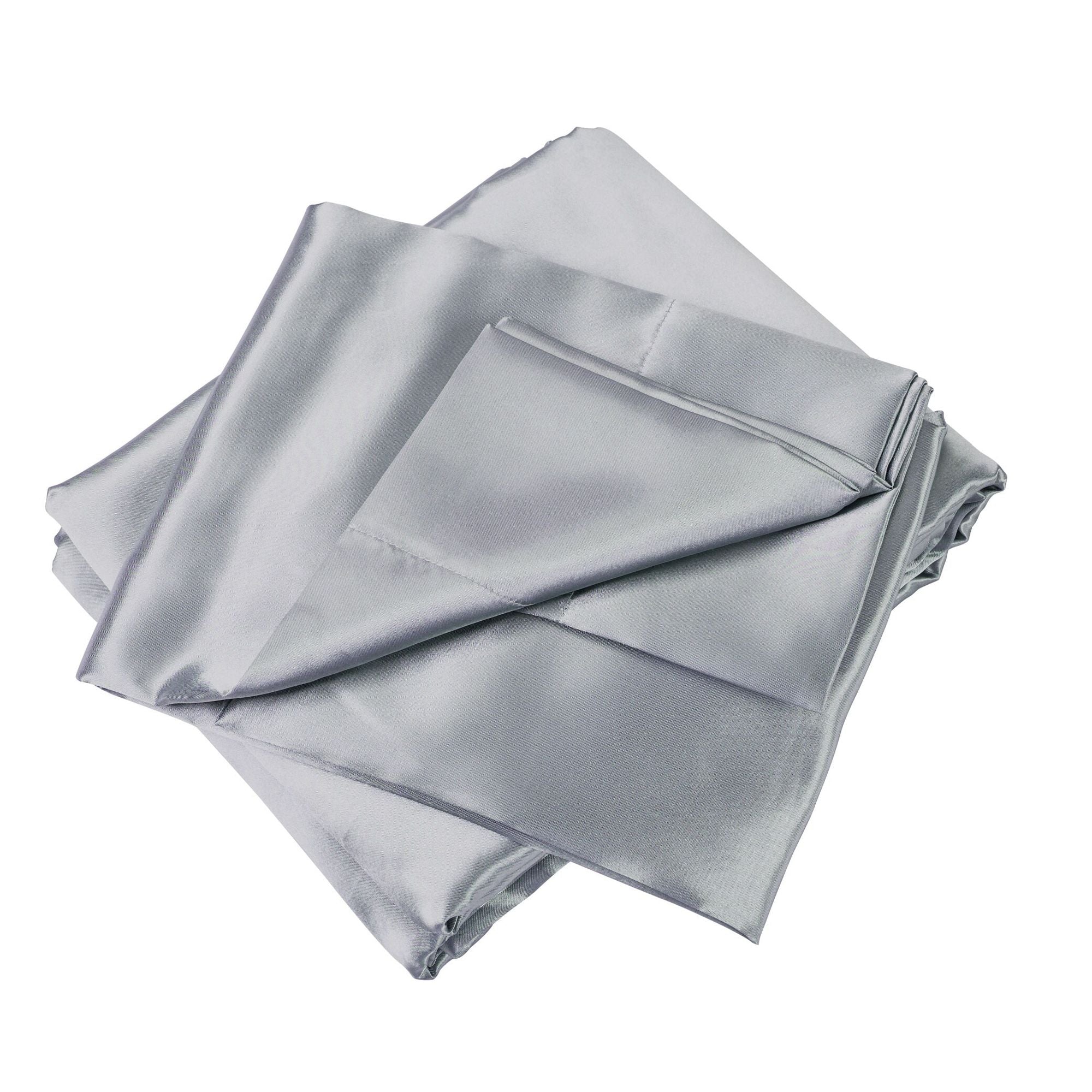 Hotel-Quality Silky Satin Queen Sheet Set – 4 Pieces with Deep Pocket