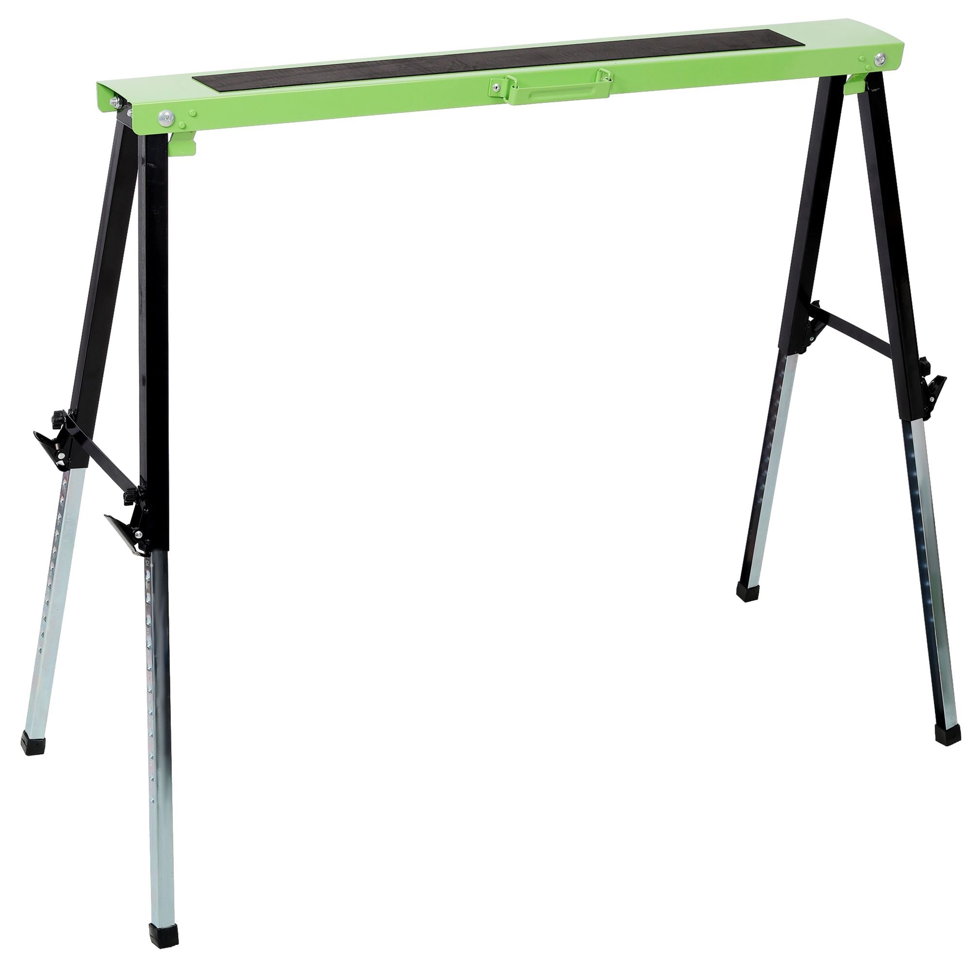 Folding Saw Horses 2 Pack with Adjustable Height Work Platform
