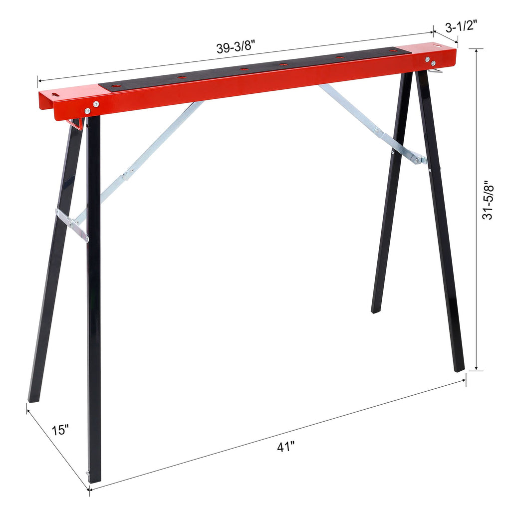 Adjustable Folding Saw Horses for Woodworking and Construction