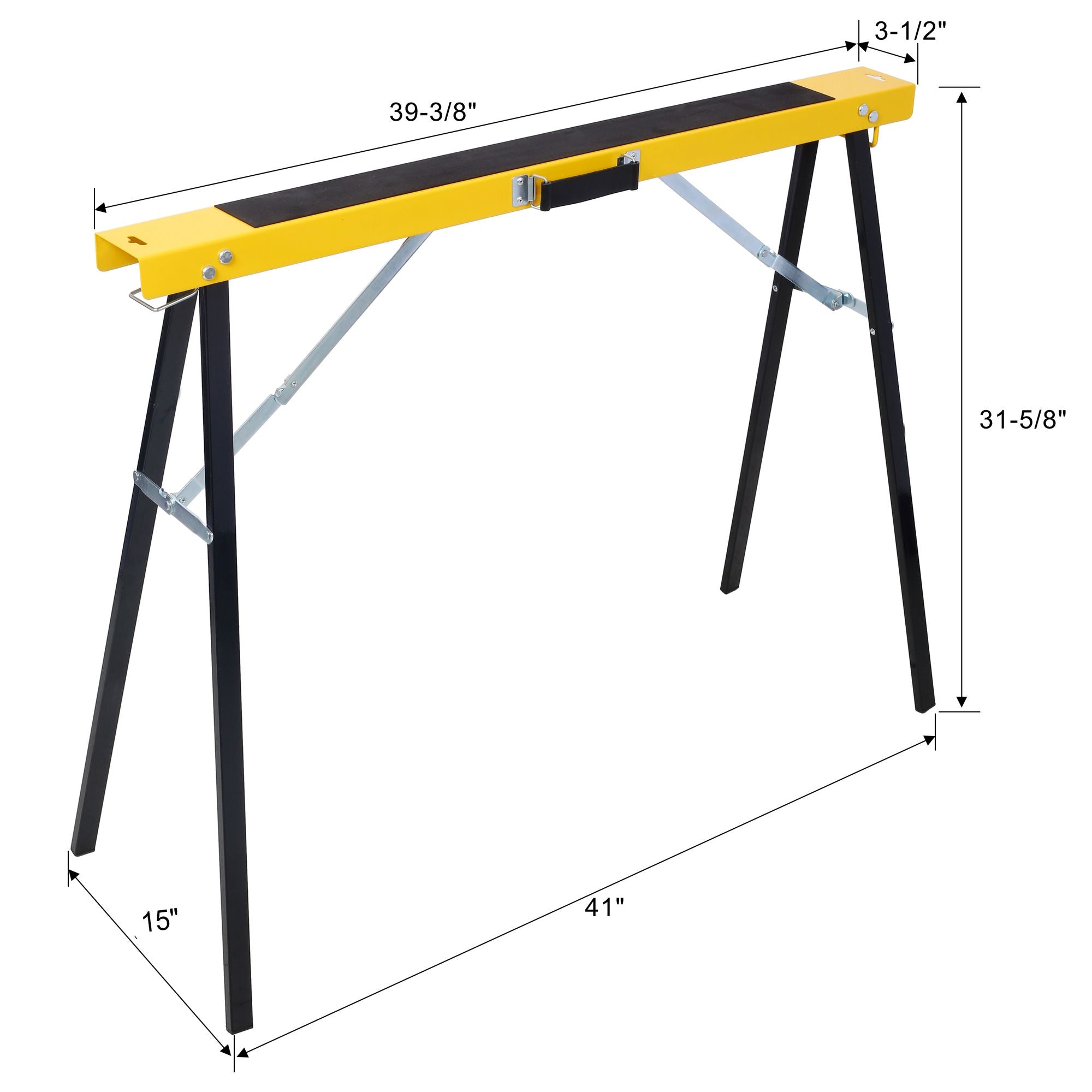 Adjustable Folding Sawhorse Pair for Workshop Projects