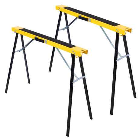 Foldable Sawhorse 2-Pack with Quick-Open Legs and Handle