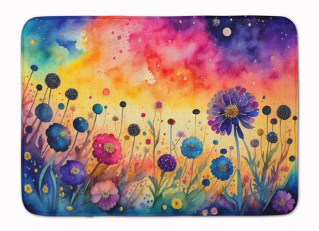 Scabiosa in Color Cushioned Kitchen and Bath Mat