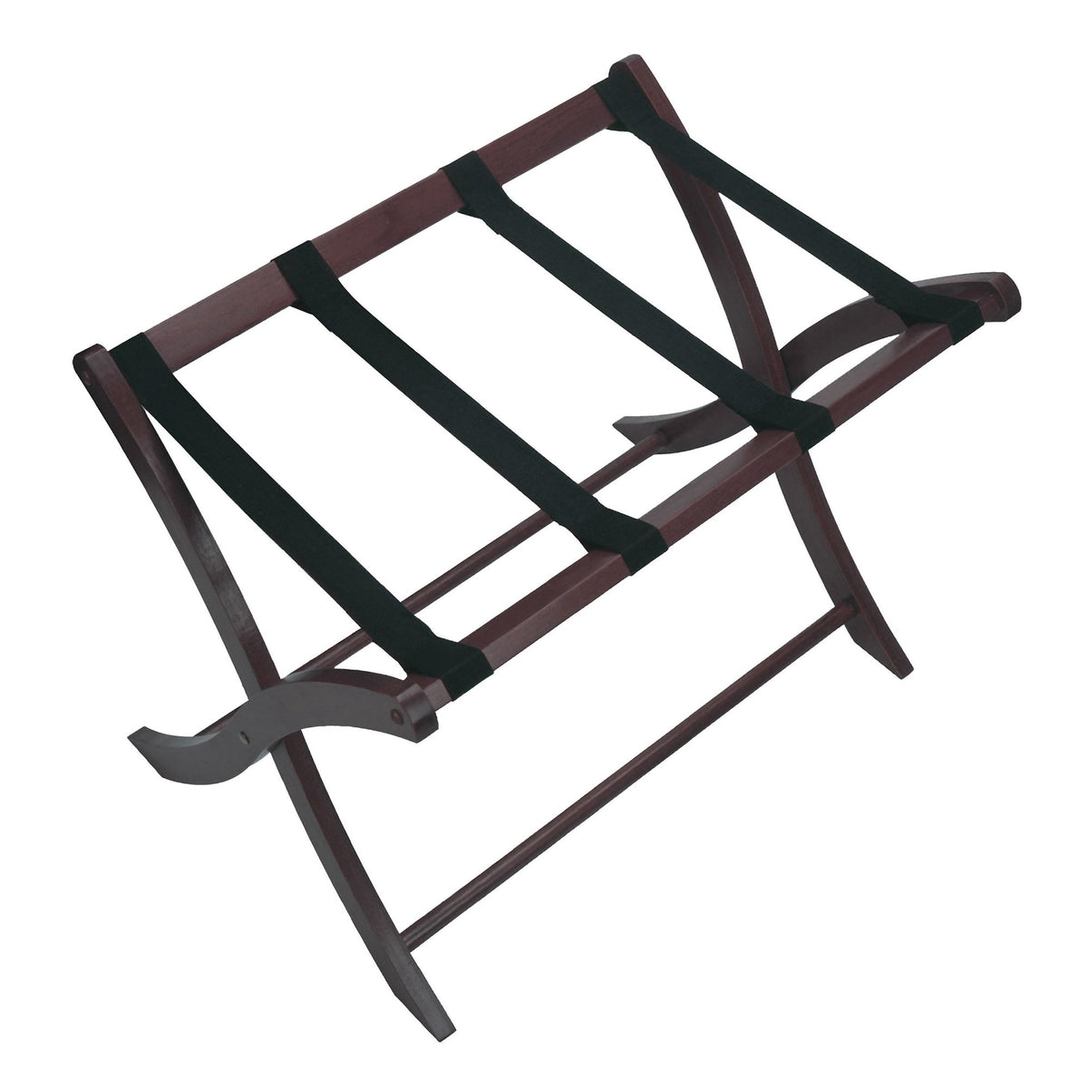 Scarlett Espresso Folding Luggage Rack for Guest Rooms