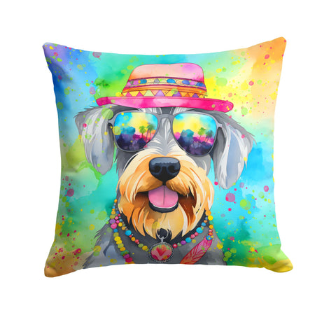 Schnauzer Hippie Dawg Decorative Throw Pillow