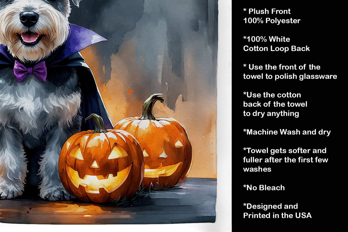 Schnauzer Puppy Halloween Kitchen Towel