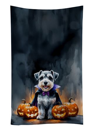 Schnauzer Puppy Halloween Kitchen Towel