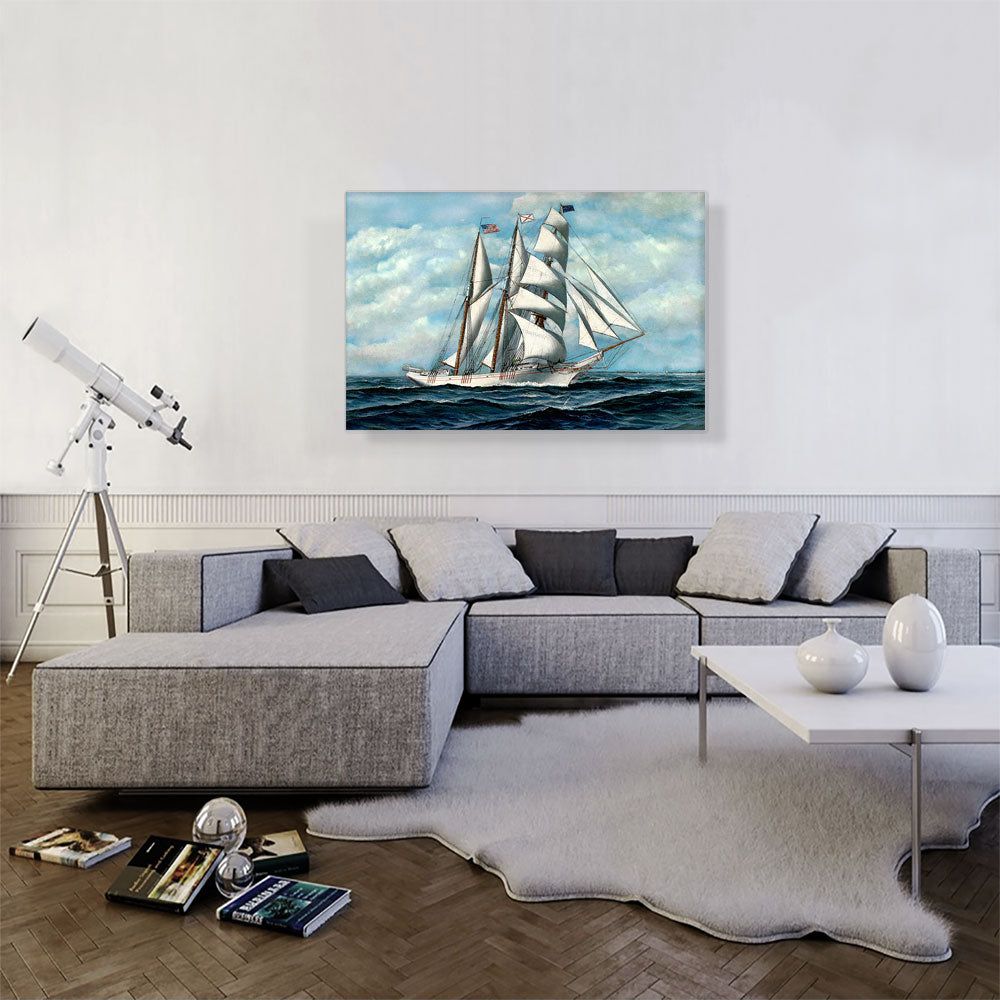 Schooner 1910 Premium Canvas Art for Timeless Decor