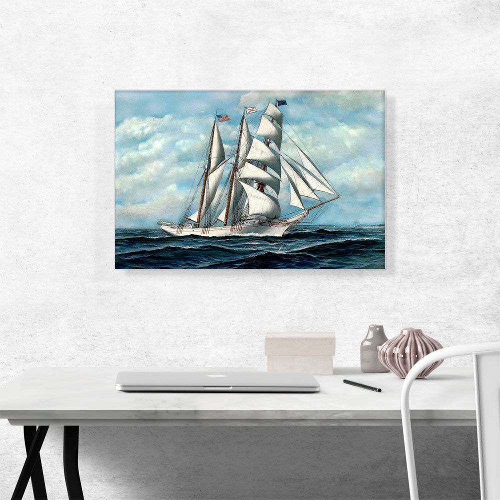 Schooner 1910 Premium Canvas Art for Timeless Decor