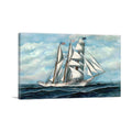 Schooner 1910 Premium Canvas Art for Timeless Decor - 16" x 12" / 42cm x 30cm (approx) / Standard Framed Canvas Print