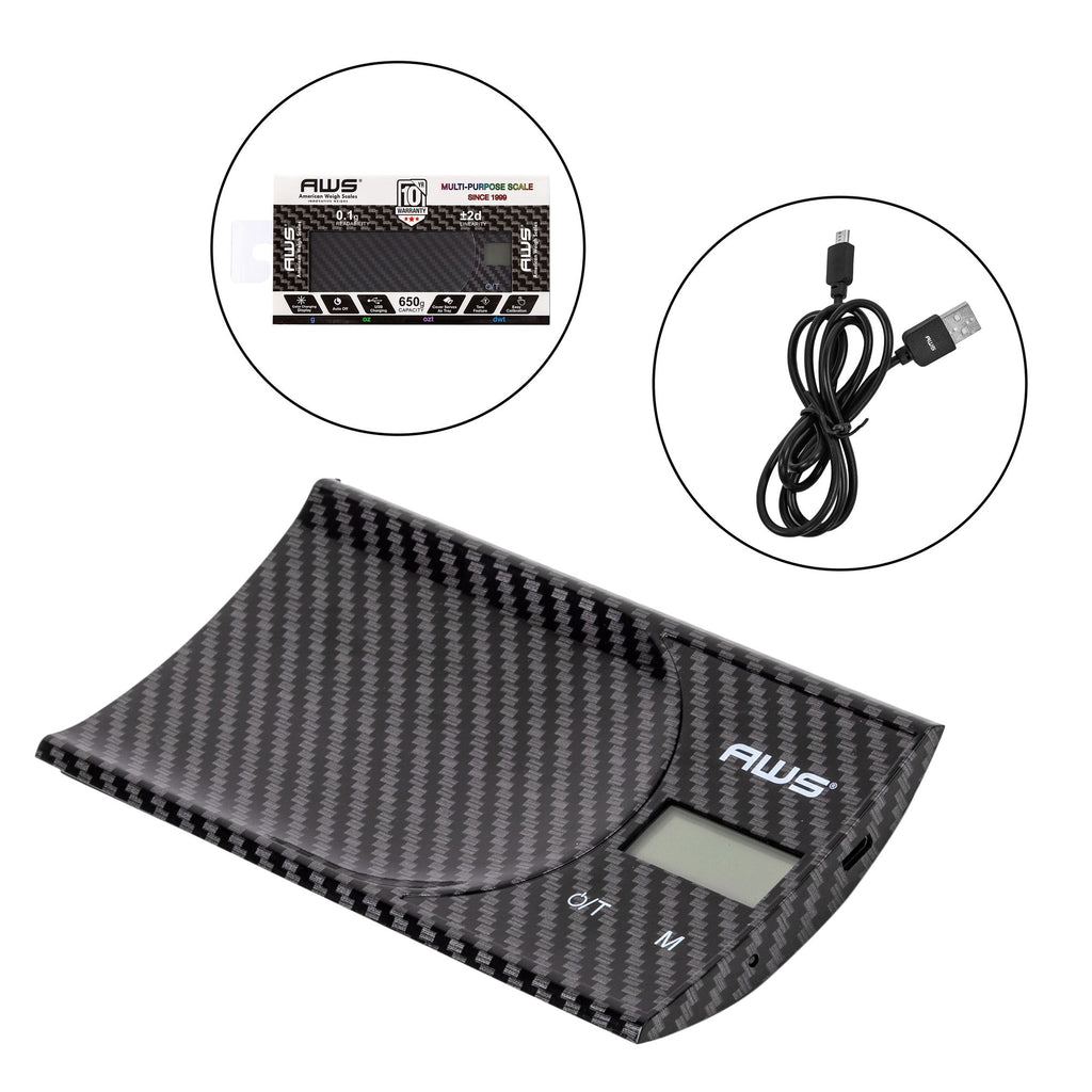 American Weigh Scales Digital Pocket Scale with Scoop Lid