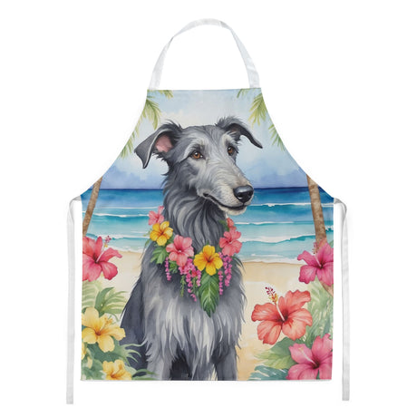 Scottish Deerhound Luau Bib Apron