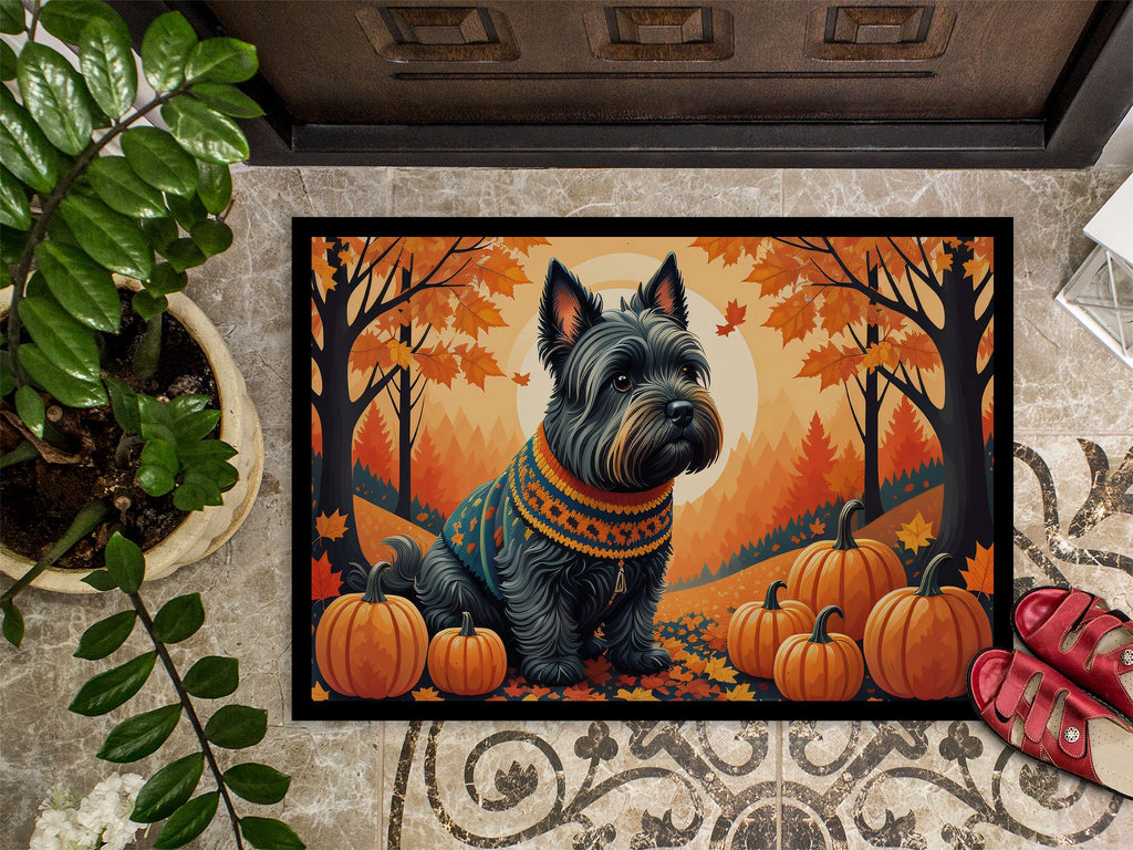 Scottish Terrier Fall Indoor and Outdoor Doormat