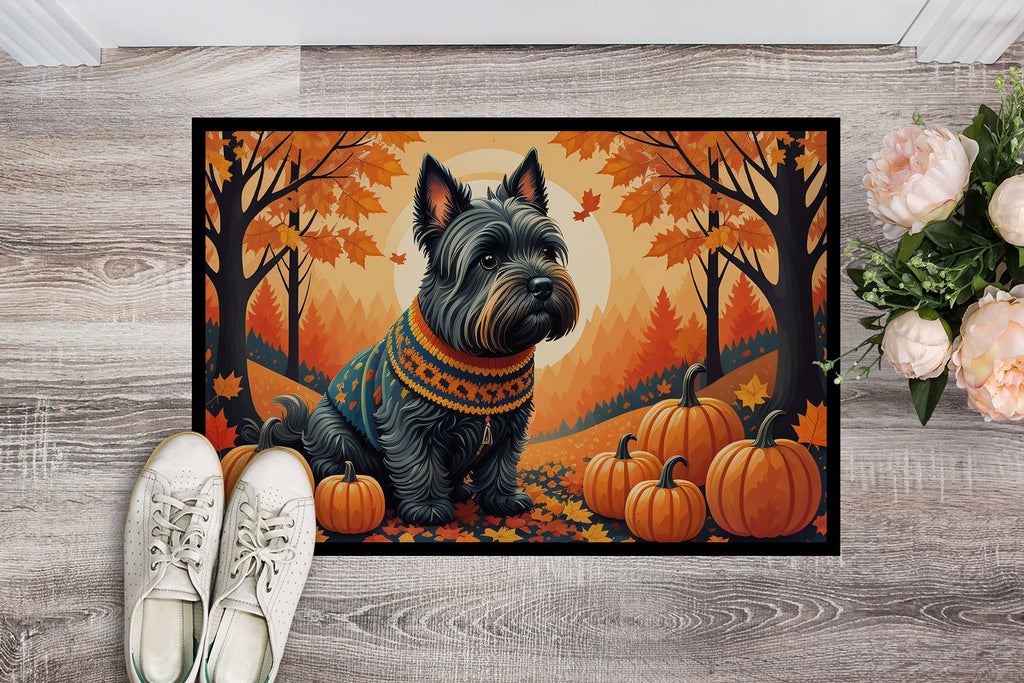 Scottish Terrier Fall Indoor and Outdoor Doormat