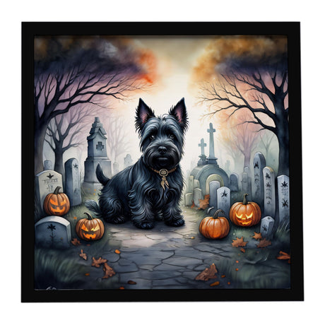 Spooky Scottish Terrier Halloween Wall Art