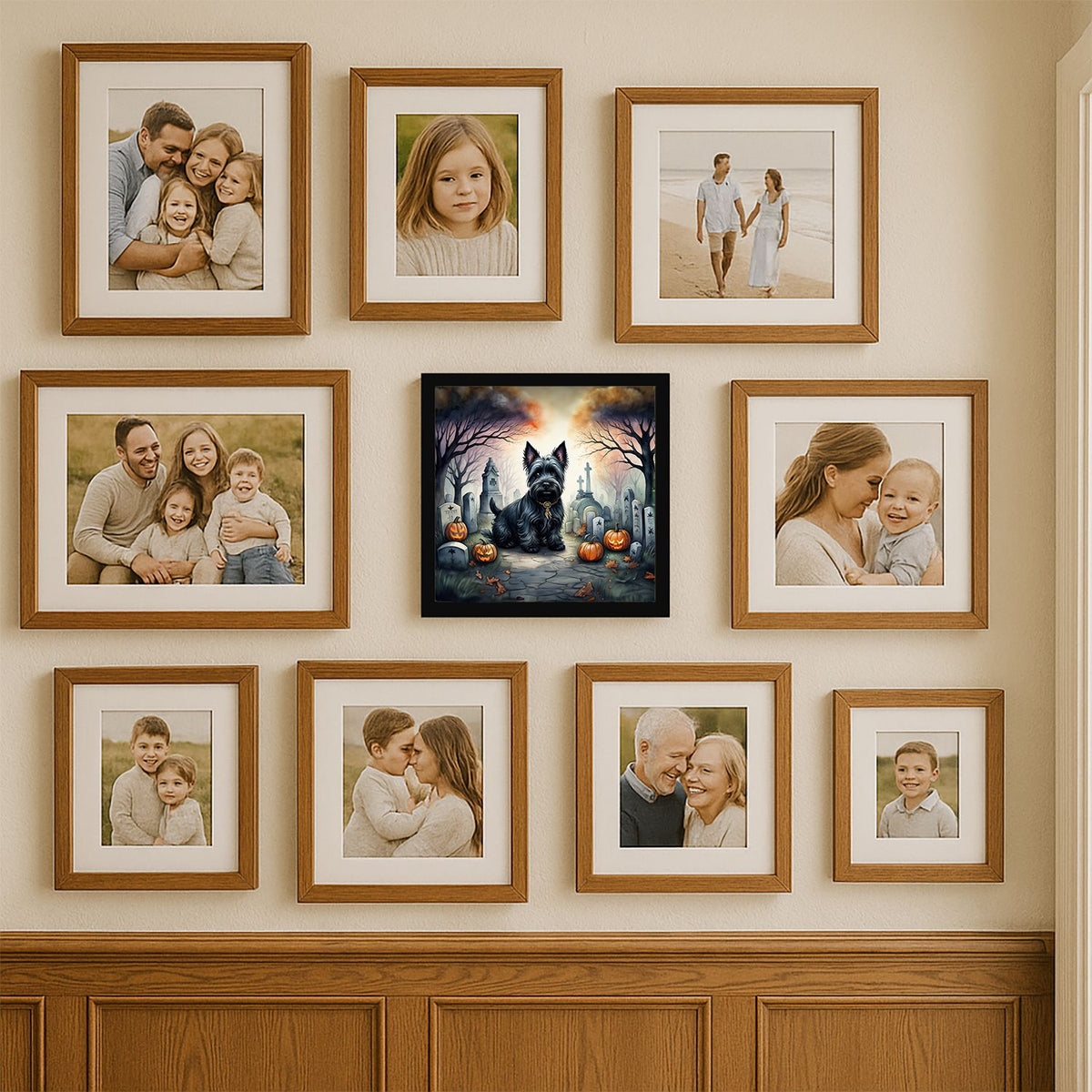Spooky Scottish Terrier Halloween Wall Art
