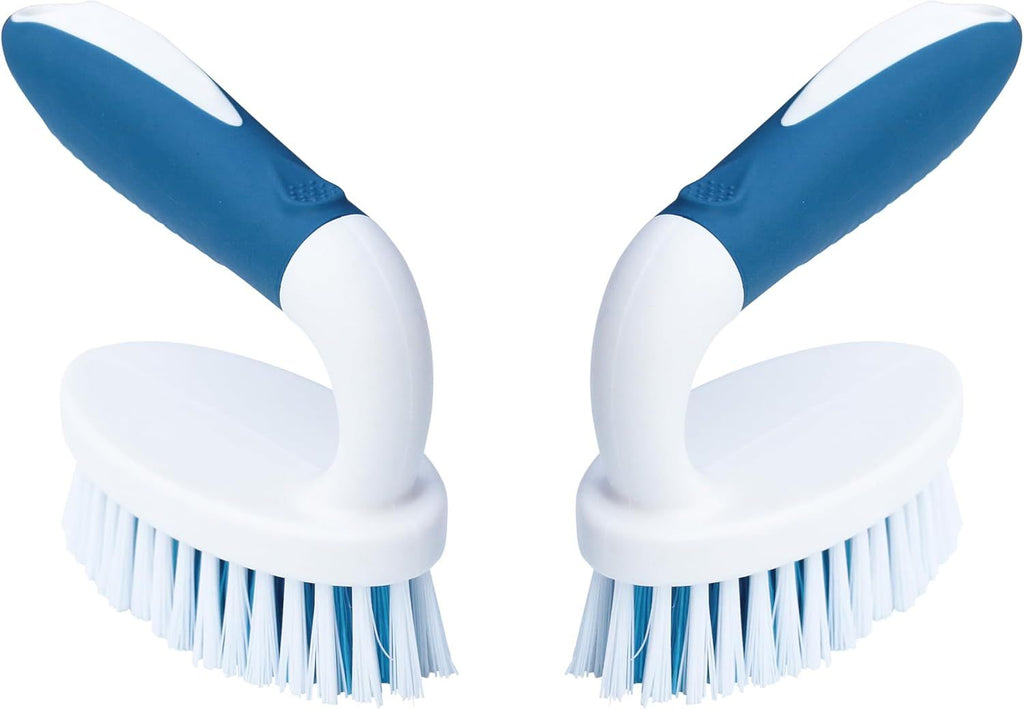 2-Pack Scrub Brushes with Stiff Bristles for All-Purpose Cleaning