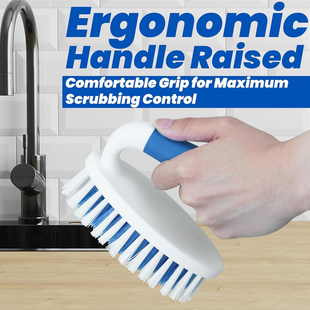 2-Pack Scrub Brushes with Stiff Bristles for All-Purpose Cleaning
