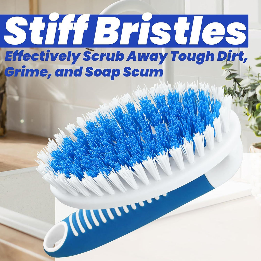 2-Pack Scrub Brushes with Stiff Bristles for All-Purpose Cleaning