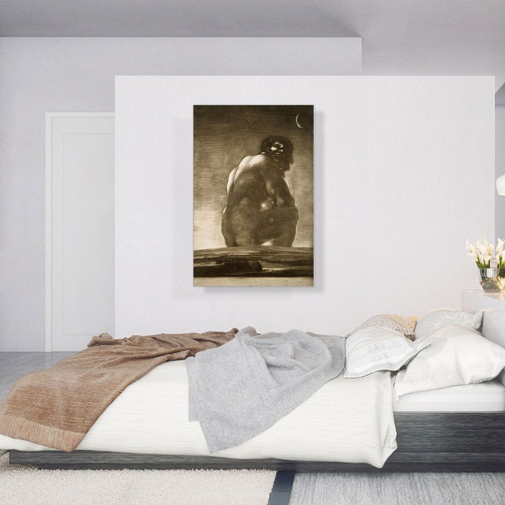 Seated Giant 1818 Canvas Wall Art - Premium Decor