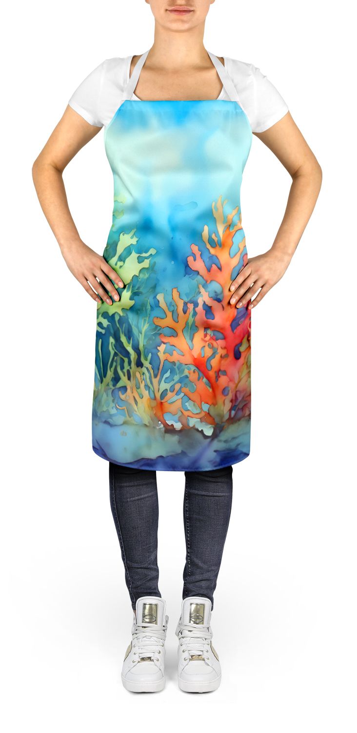 Seaweed Artwork Adjustable Bib Apron