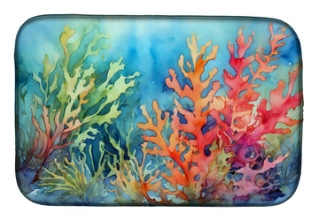 Seaweed Artwork Absorbent Dish Drying Mat