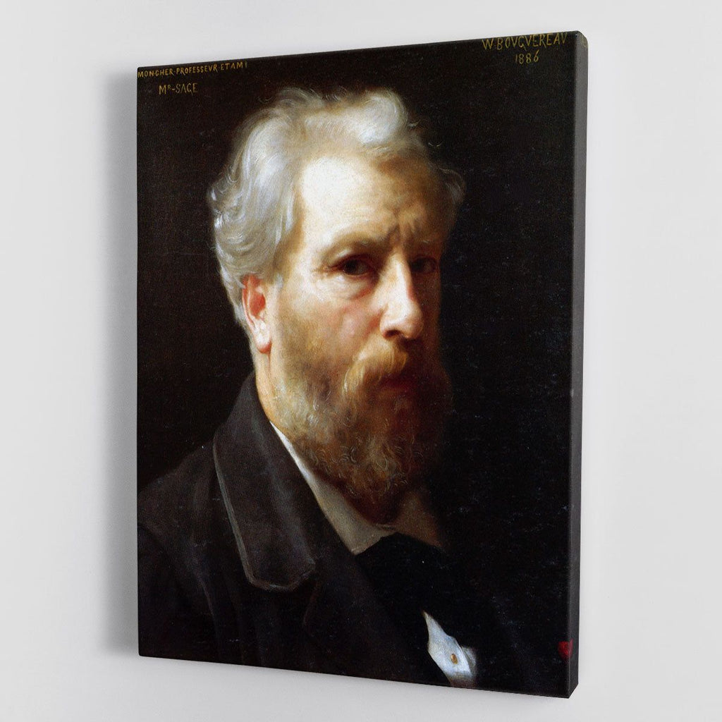 Self-Portrait Presented To M Sage By Bouguereau – Premium Canvas Print or Poster