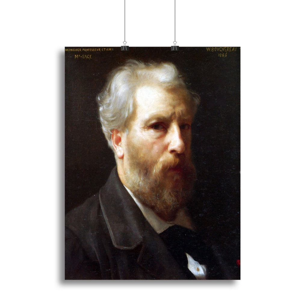 Self-Portrait Presented To M Sage By Bouguereau – Premium Canvas Print or Poster