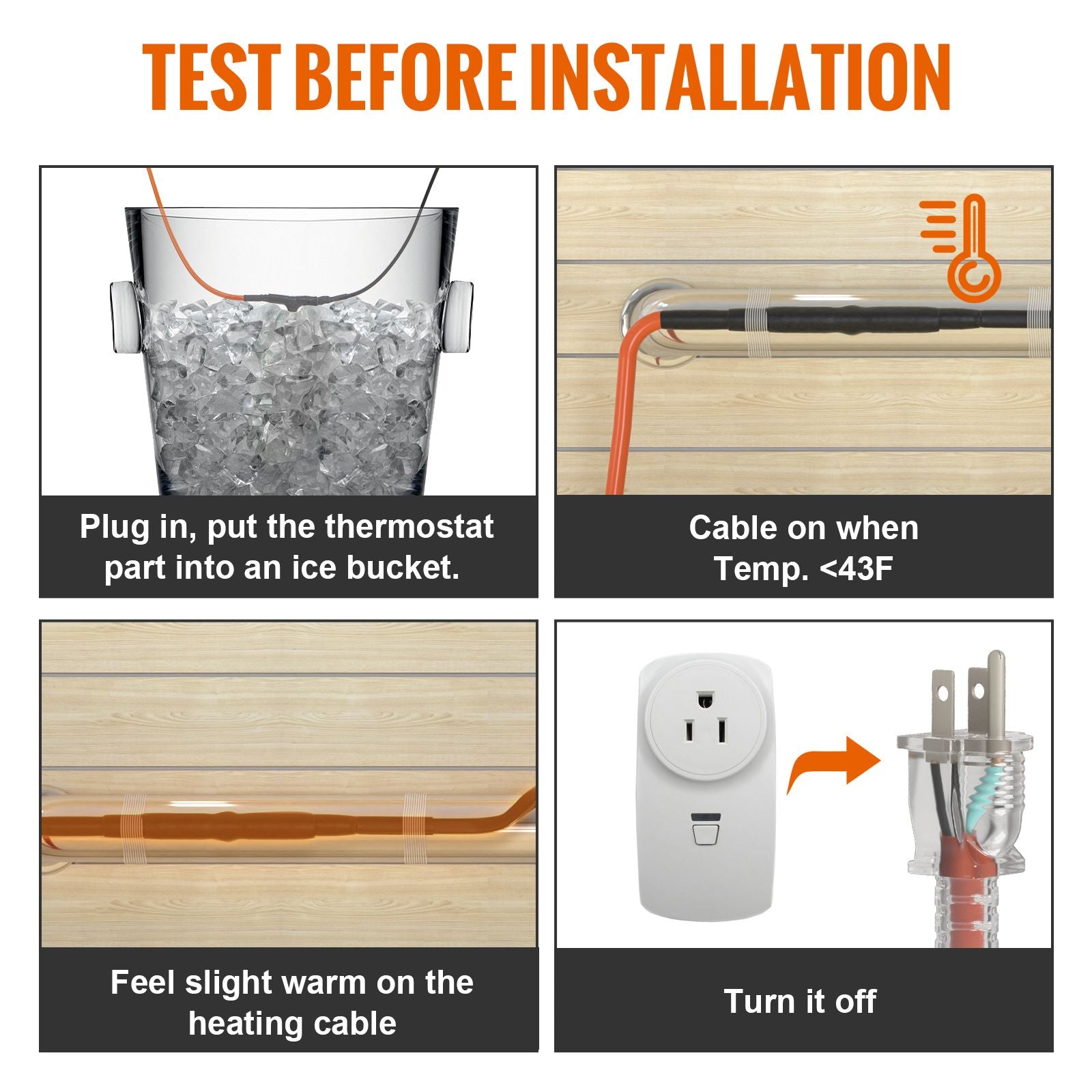Self-Regulating Pipe Heating Cable for Freeze Protection