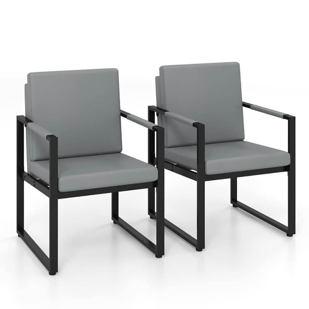Set of 2 Mid Century Modern Single Sofa Chairs with Cushions Adjustable for Living Rooms, Home