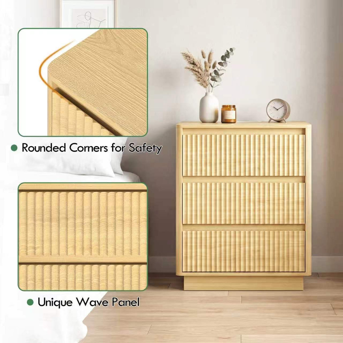 Modern Charging End Tables with Drawers
