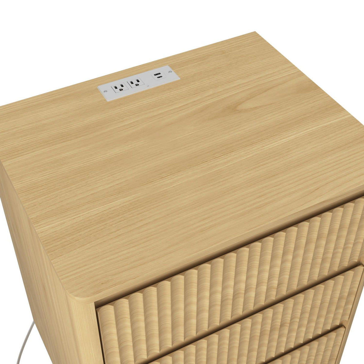 Modern Charging End Tables with Drawers