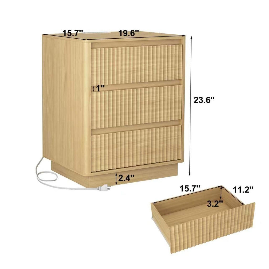 Modern Charging End Tables with Drawers
