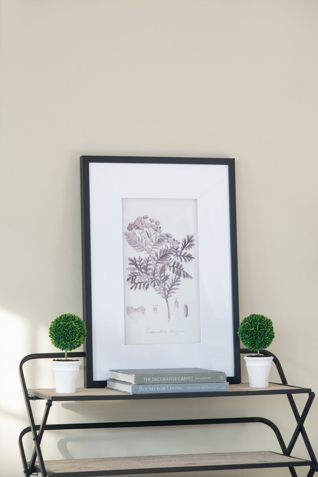Four-Piece Black-and-White Botanical Wall Art Set