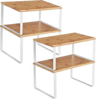 Set of 4 Stackable Kitchen Counter Shelves in Two Sizes