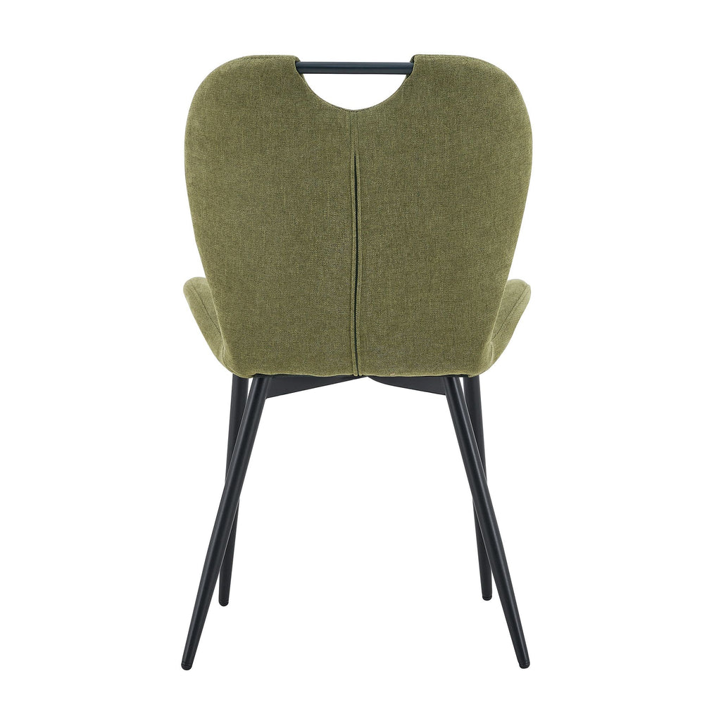 Olive Green Cushioned Dining Chair Set