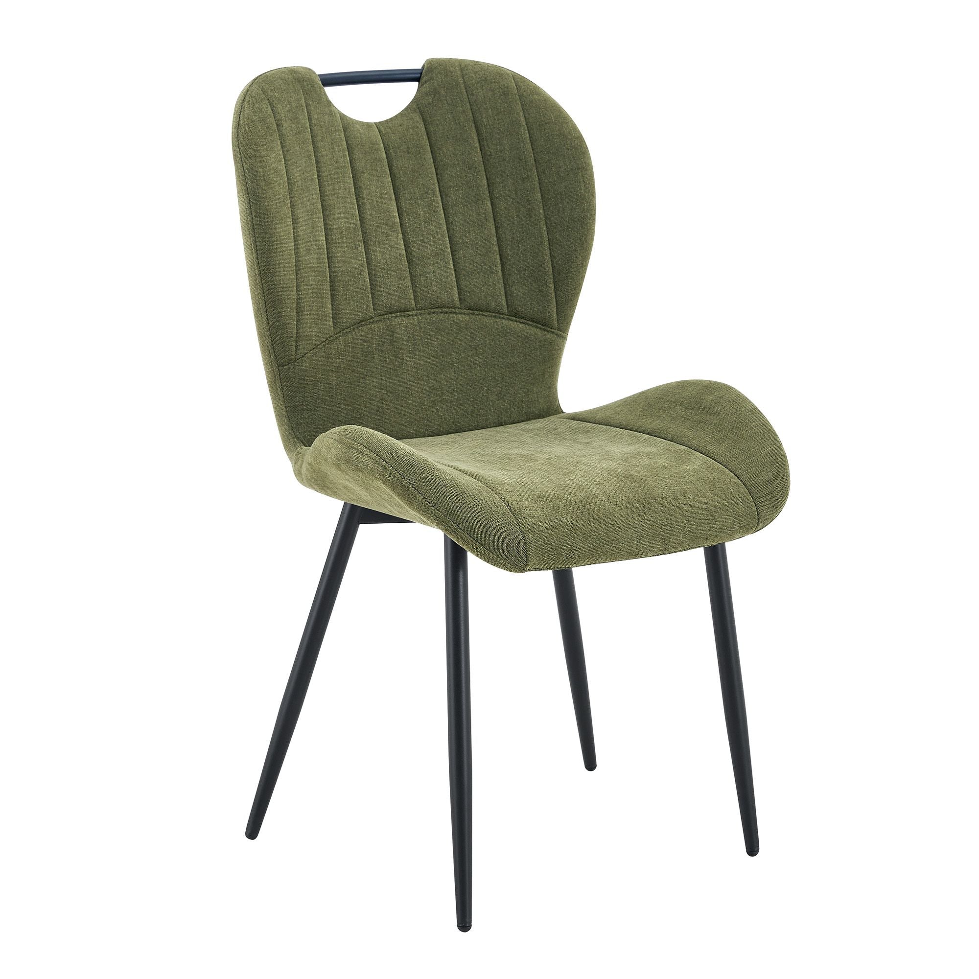 Olive Green Cushioned Dining Chair Set