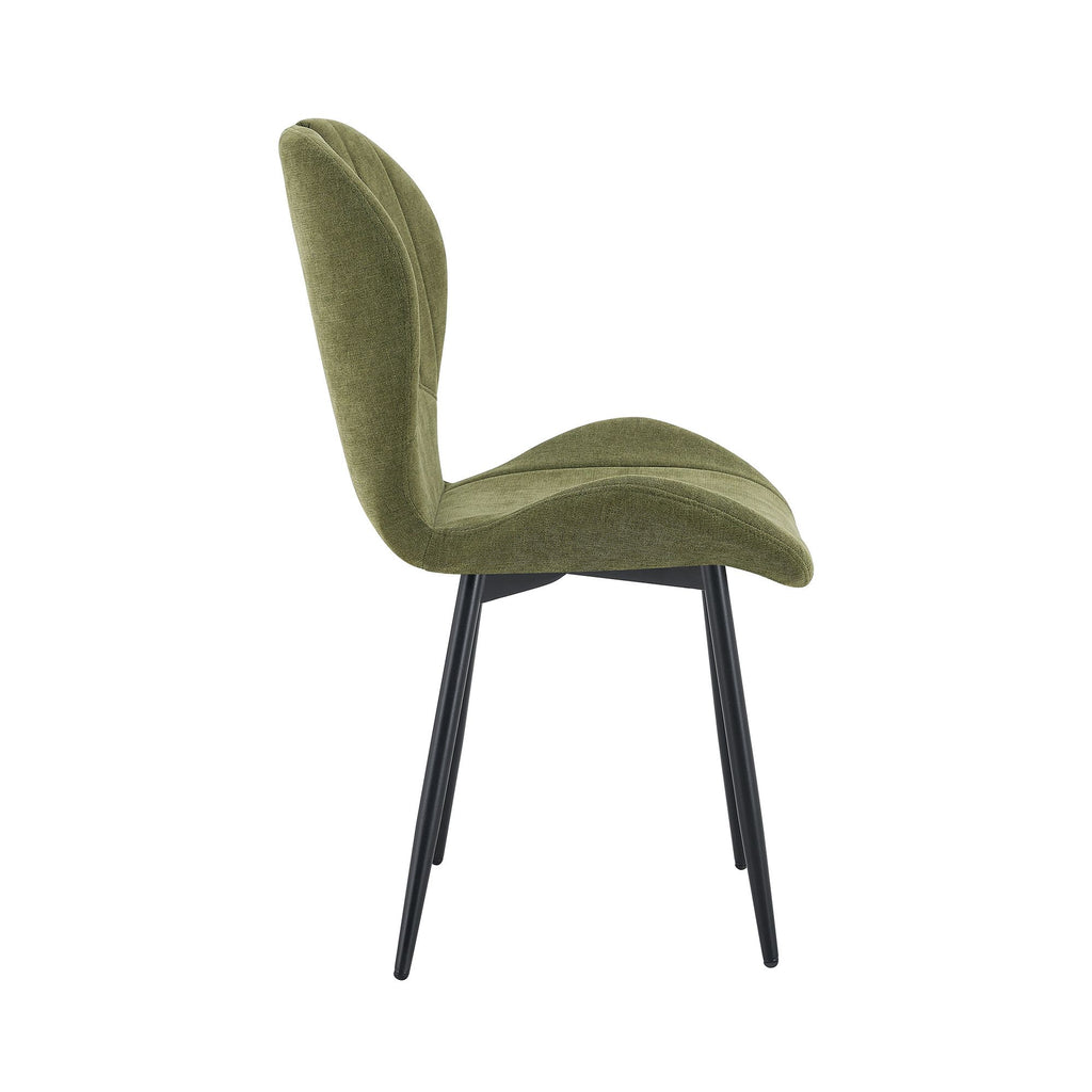 Olive Green Cushioned Dining Chair Set