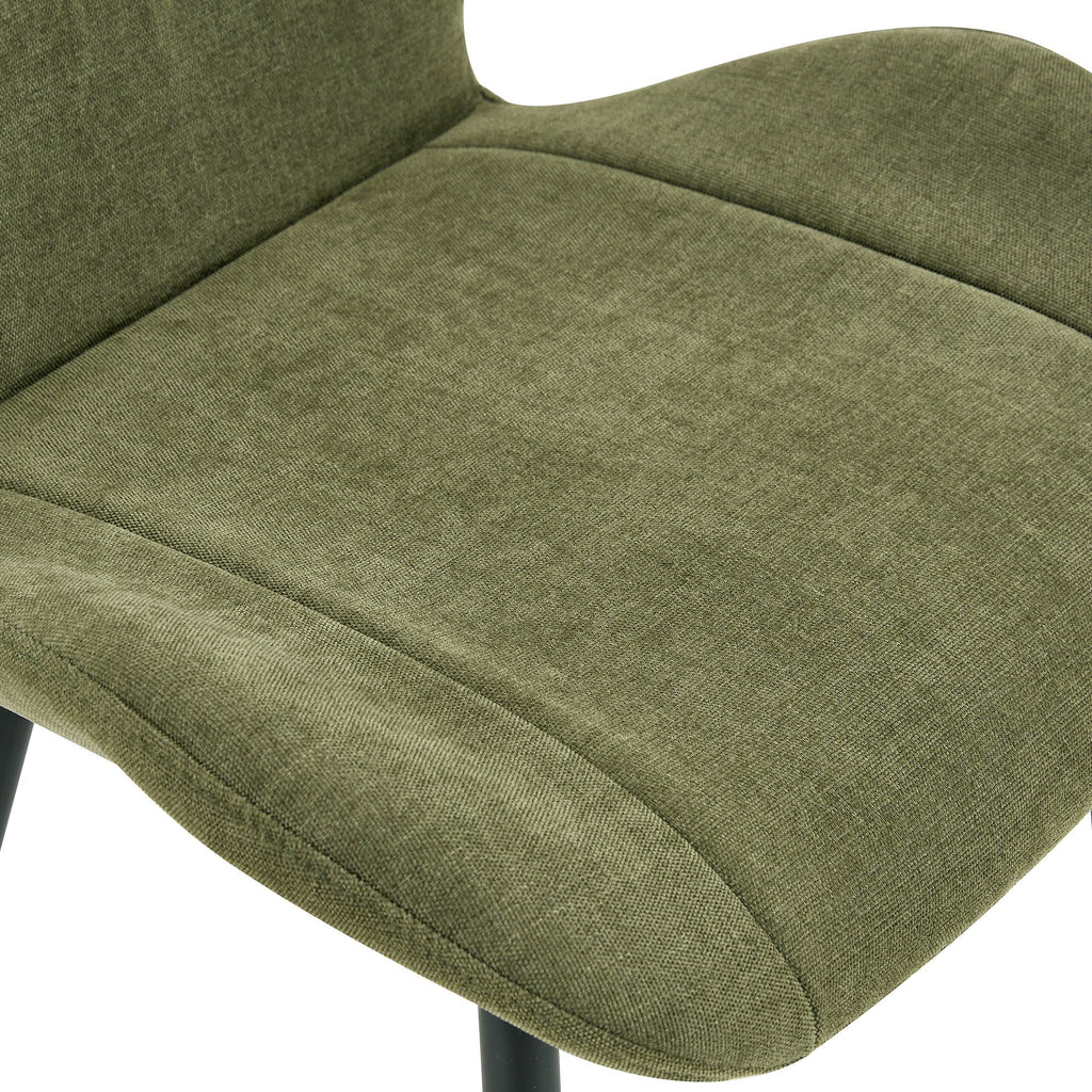 Olive Green Cushioned Dining Chair Set