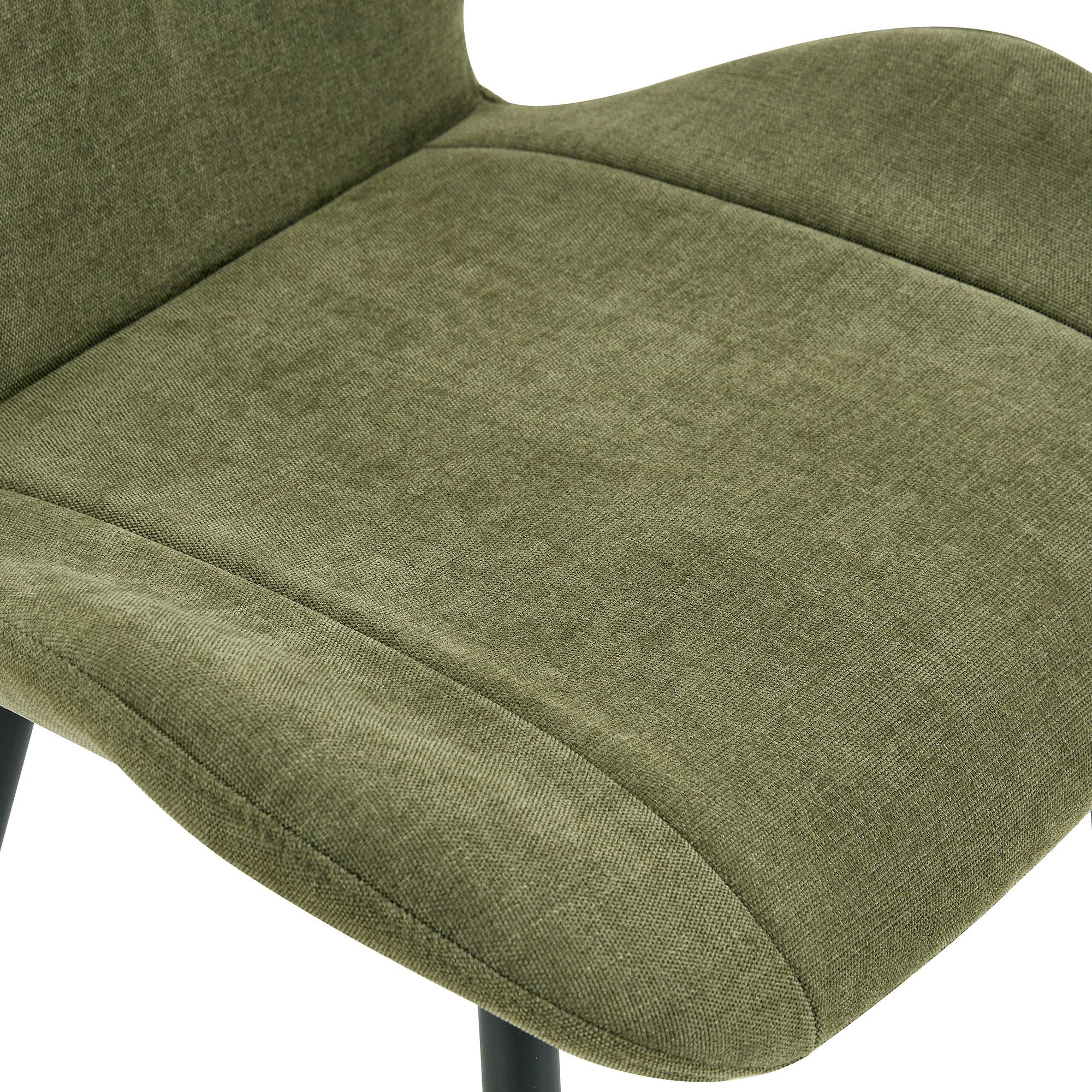 Olive Green Cushioned Dining Chair Set