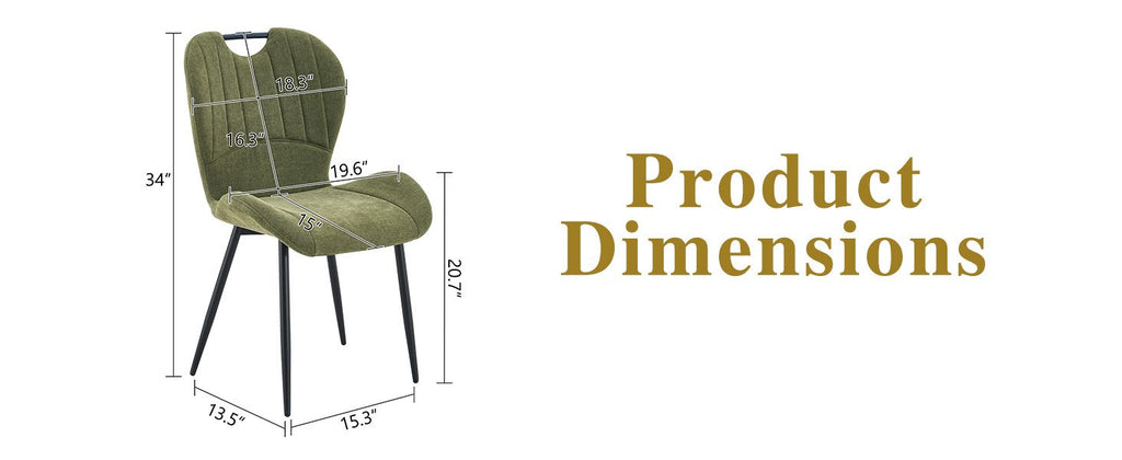 Olive Green Cushioned Dining Chair Set