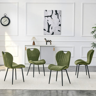 Olive Green Cushioned Dining Chair Set