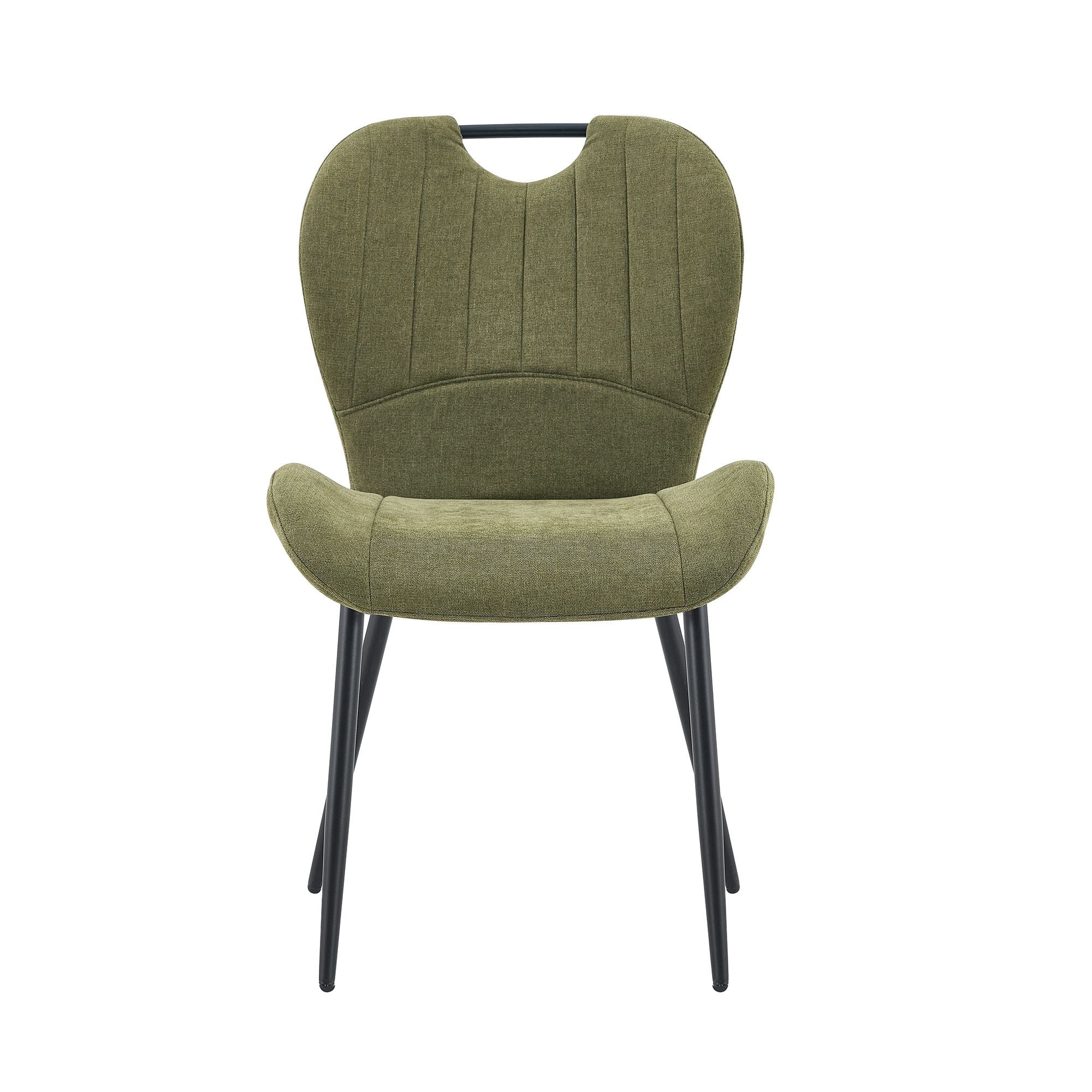 Olive Green Cushioned Dining Chair Set