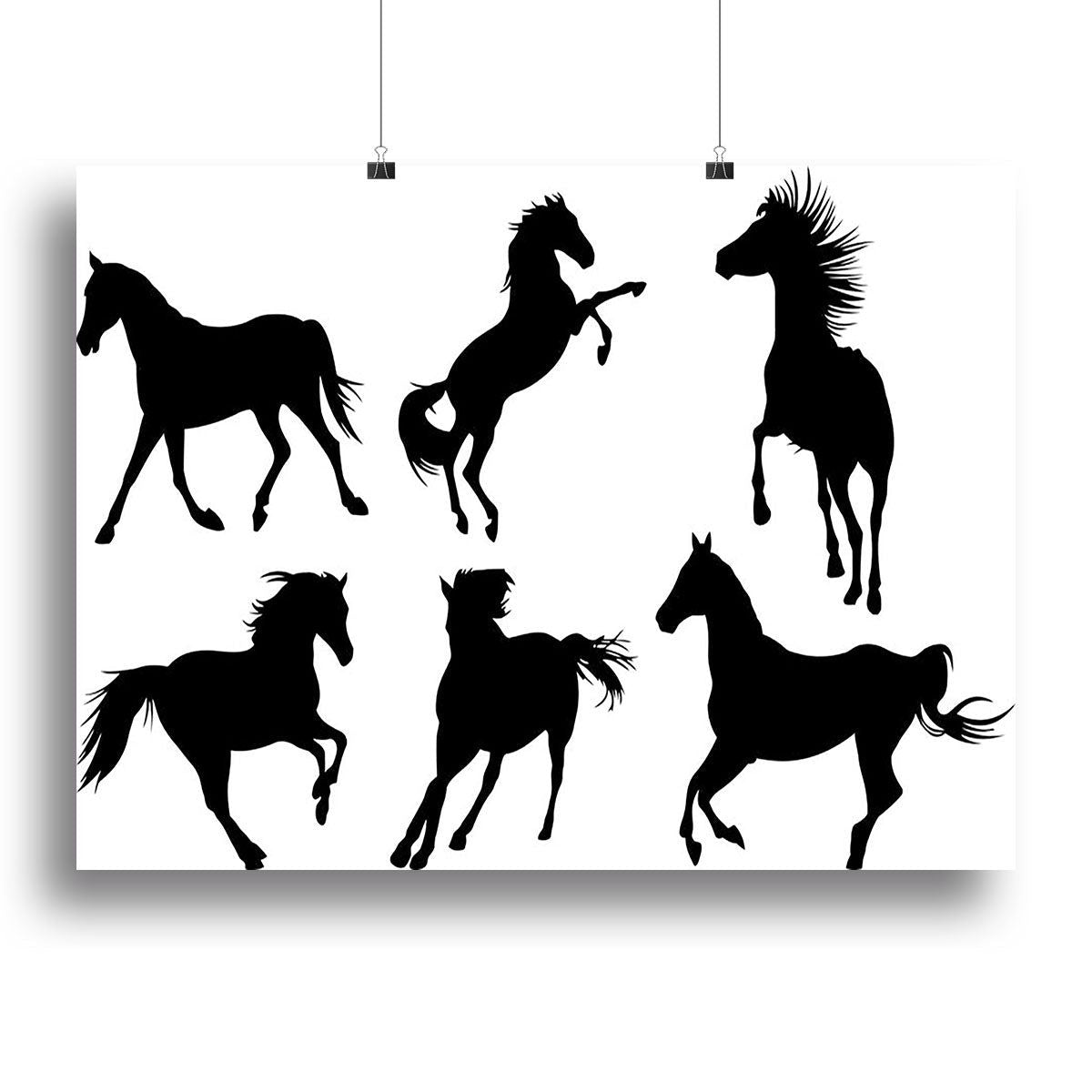 Horse Silhouette Collection Canvas Print or Poster