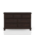 Seven Drawer Dresser with Dark Cherry Finish