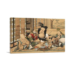 Seven Lucky Gods Premium Canvas Wall Art – Vibrant Colors & Intricate Details